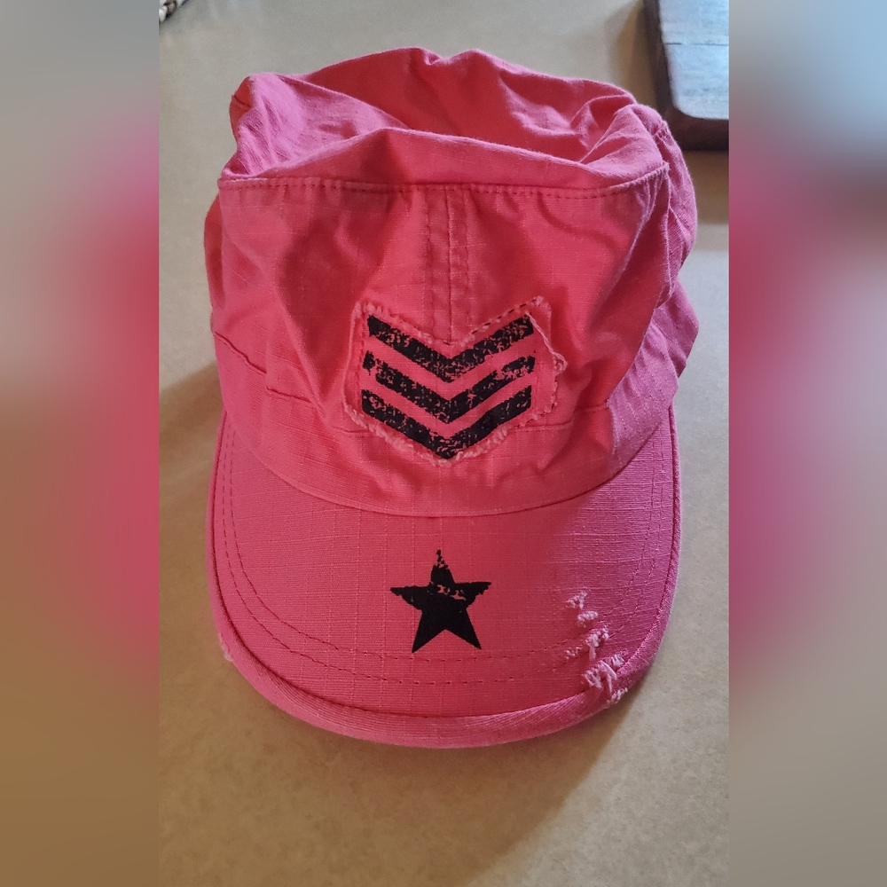 Girls Adjustable Military hat.